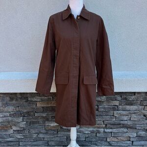 Denim & Co Chocolate Brown Chore Jacket Barn Jacket Cotton Size Small